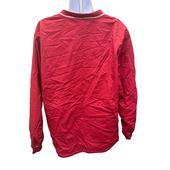 VTG Lands End Windbreaker Jackey Unisex Womens M 10-12 Pullover 80s 90s Red - Picture 5 of 7